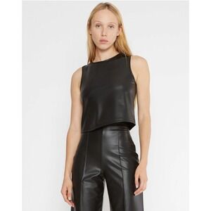 Ripley Rader Top‎ Womens 3 Medium Black Vegan Leather Tank